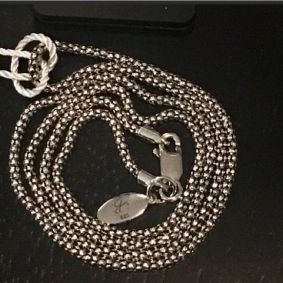 SAMUEL B Oxidized Silver Necklace Popcorn Chain 24 inches 3mm - Picture 5 of 15